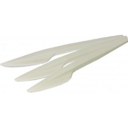 Noże plastikowe Białe 100 szt